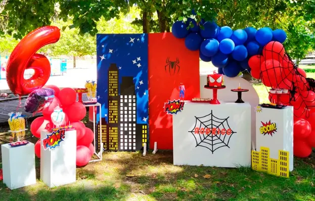 Decoração tema Homem-Aranha